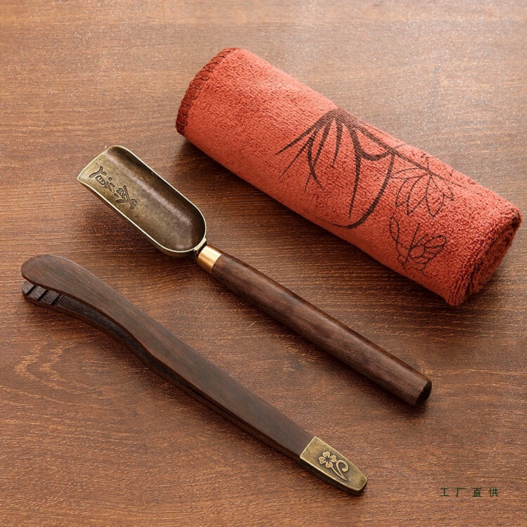 Kung Fu Tea Set Accessories Black Sandalwood Solid Wood Tea Clip Three-Piece Set Non-Slip Tweezers Tea Spoon Tea Cup Tea Clip Tea Picker Kung Fu Tea Set Accessories Black Sandalwood Solid Wood Tea Clip Three-Piece Set Non-Slip Tweezers Tea Spoon Tea Cup Tea Clip Tea Picker