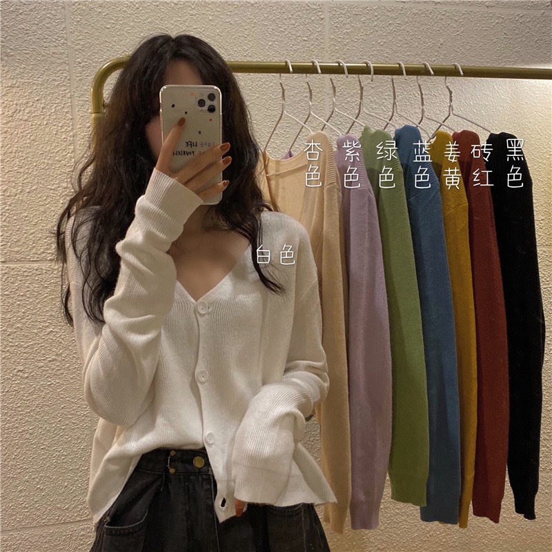 Sweater Women's V-neck Knitted Cardigan Women's Autumn 2022 Foreign Trade New Loose Top All-match Long Sleeve Jacket Wholesale