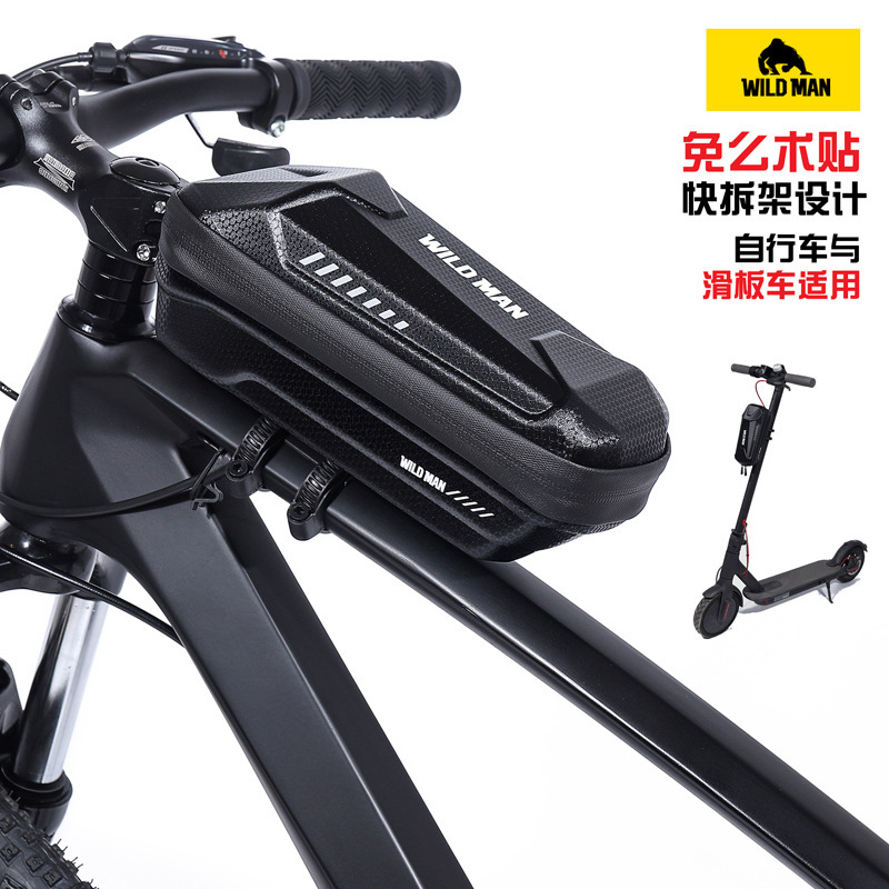 Wild Man Bicycle Eva Hard Shell Front Frame Bag Mountain Bike Top Tube Bag Cross-Border Electric Scooter Bag Cross-Border Wild Man Bicycle Eva Hard Shell Front Frame Bag Mountain Bike Top Tube Bag Cross-Border Electric Scooter Bag Cross-Border