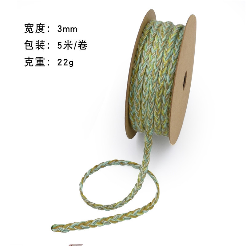 Nuevo cactus transfronterizo impresión de tortuga hoja de algodón cinta jardinería en maceta decoración doméstica DIY cuerda de madera de algodón