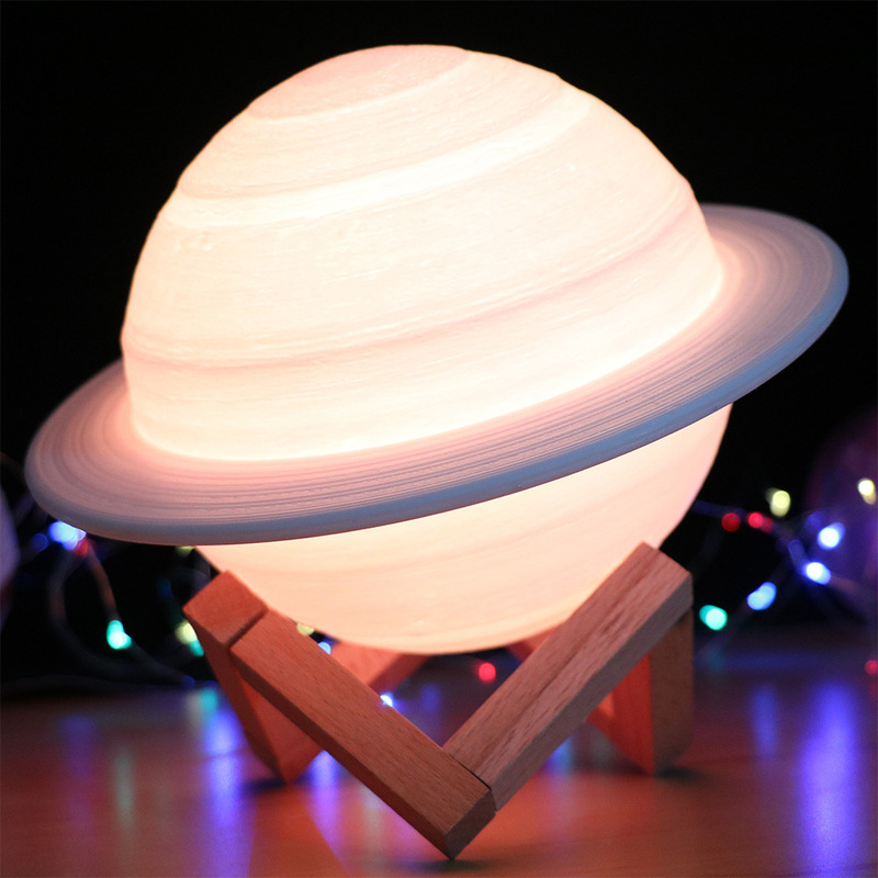 3dプリント土星灯創意小夜灯中秋、誕生日、恋人、海外の祝日のプレゼント電気スタンド|undefined