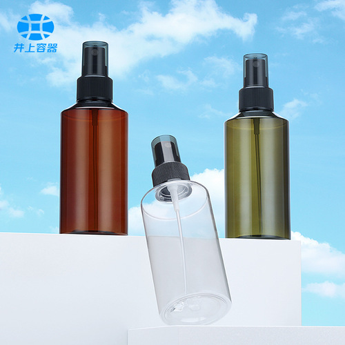 100/150ml spray bottle fine mist hydrosol bottle slanted shoulder pet plastic bottle cosmetics bottle brown