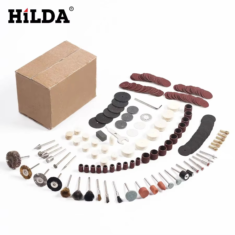 旋转工具配件，适用于轻松切割、研磨、砂光、雕刻及抛光工具组合