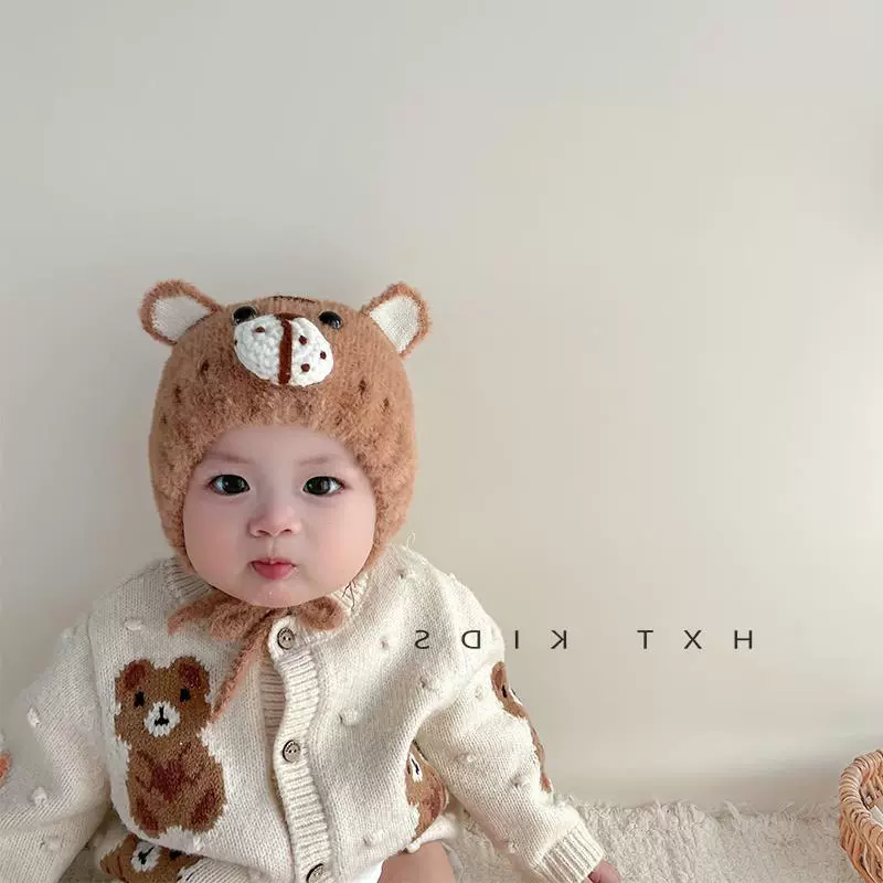 Детская шапка Зимняя супер милая Милая Тигровая плюшевая теплая осенне-зимняя детская шапка для защиты ушей для мужчин