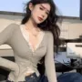 春秋显瘦紧身辣妹上衣