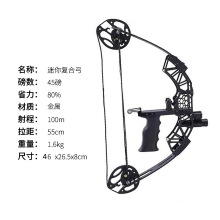 小型幻世迷你复合滑轮弓 户外弓箭射箭射鱼器材带瞄准器 现货直供