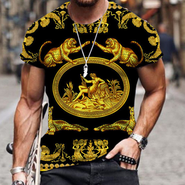 Cross-Border 2026 Summer 3D Printed Pattern Sports Jogging Training Breathable Fashion Short-Sleeved Summer Versatile T-Shirt
