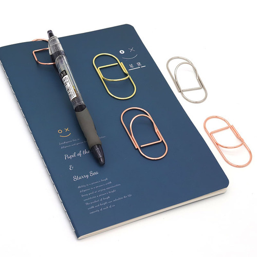 Fatty Metal Pen Holder Creative Notebook Accessory Convenient to Carry Paperclip Pen Rack Pen Clip Wholesale