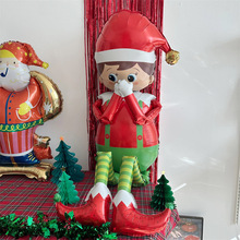 超大精灵气球铝膜ins同款店铺咖啡店商场餐厅酒吧布置2024圣诞节