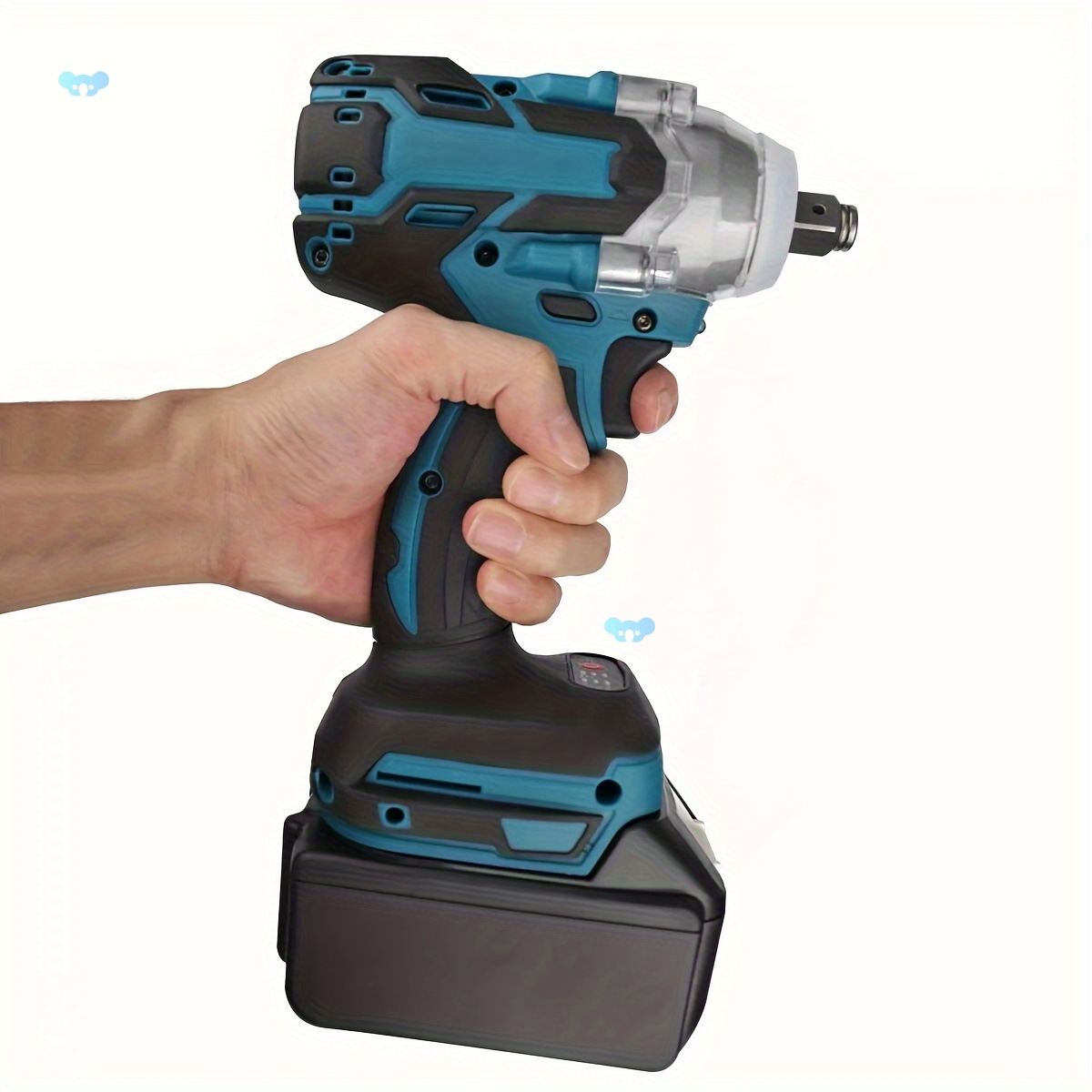 Electric Impact Wrench Gun 1/2'' High Power Driver with Li