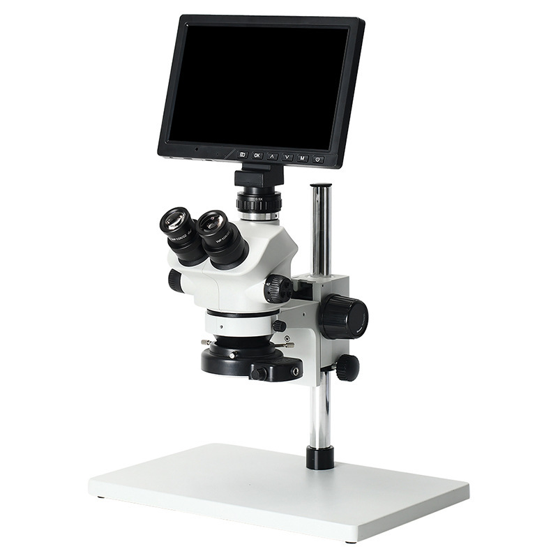 7-50倍连续变倍三目体式显微镜带显示屏手机主板维修一体式显微镜