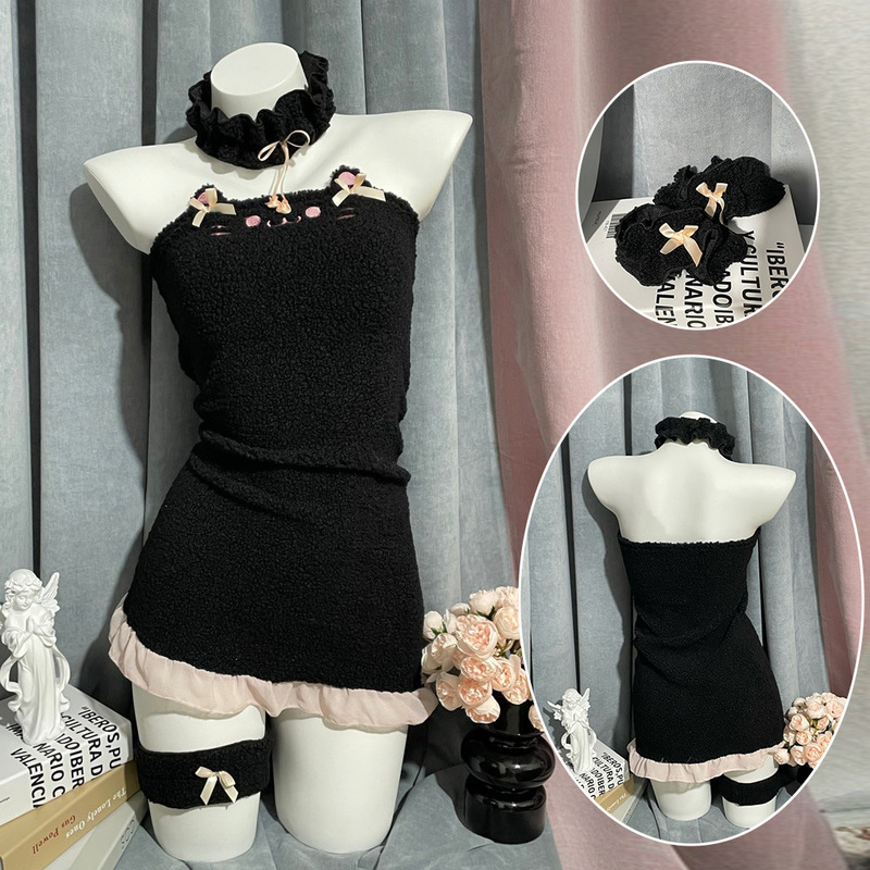 Jin Xiao Customized Sexy Intimates, Sexy Pure Lust Style, Cute Cat Hip Skirt, Pajamas, Female Uniform Suit, Temptation