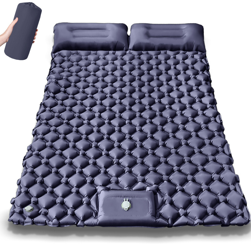 Outdoor Double Inflatable Mat, Ultra-Light Foot-Operated Inflatable Mat, Camping Sleeping Mat, Widened Inflatable Mattress, Camping Moisture-Proof Mat Outdoor Double Inflatable Mat, Ultra-Light Foot-Operated Inflatable Mat, Camping Sleeping Mat, Widened Inflatable Mattress, Camping Moisture-Proof Mat