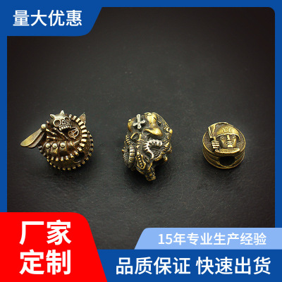 新款黄铜复古小蜜蜂毒蛇兵人刀具DIY伞绳坠刀坠手链扣挂链饰品