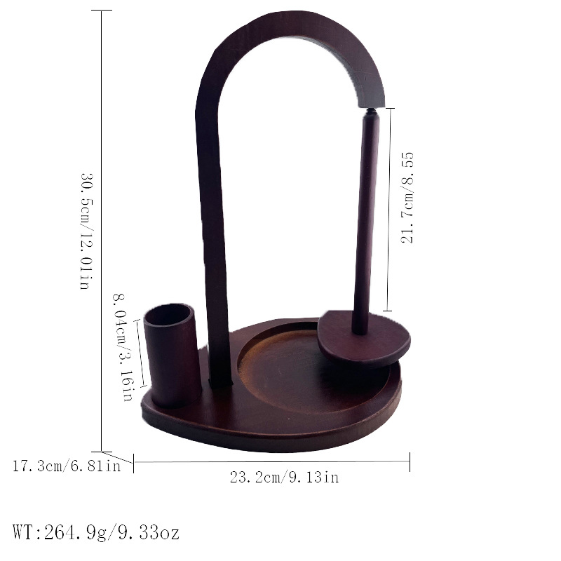Herramienta de bobinado de lana Suéter de tejido de eje de lana de haya Herramienta de tejido de ganchillo Bolsa de bobinado de lana de almacenamiento a mano