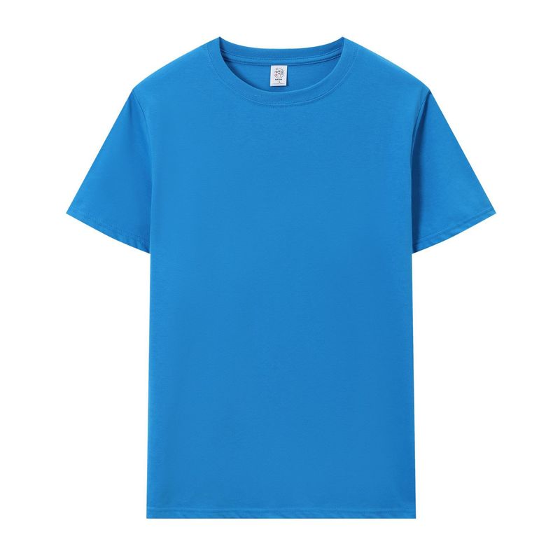 夏半袖Tシャツ、日常作業服、クラス服、ポリエステルラウンドネック文化シャツ、スポーツレジャートップス|undefined