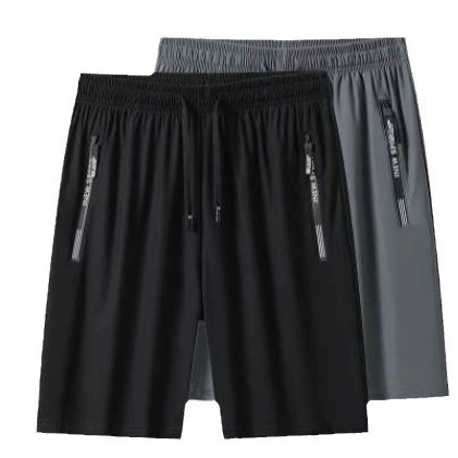 Summer silk elastic shorts for leisure, sports quick dry thin trousers, wholesale, for teenagers, plus size