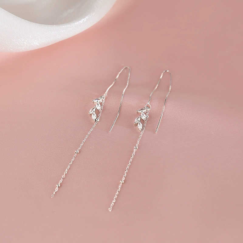 Cute fresh long earrings with tassels