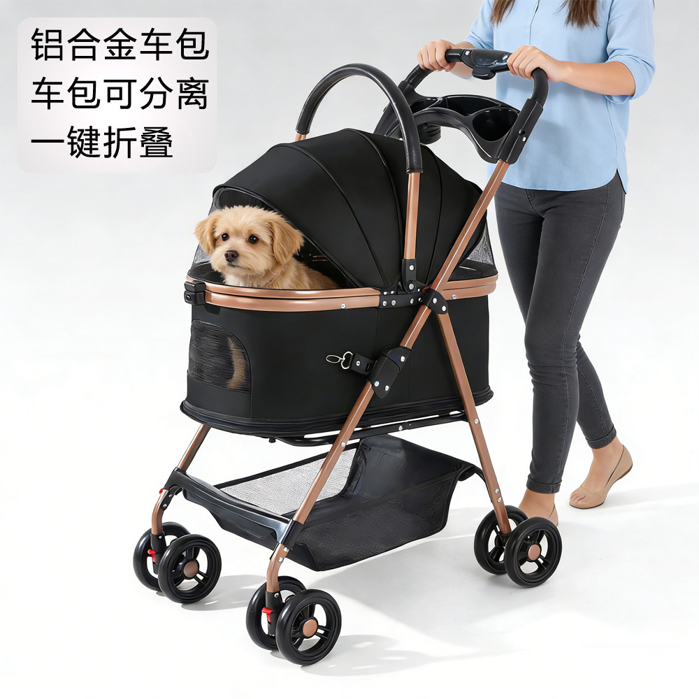 Carriola Plegable para Mascotas de Plástico Portátil