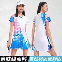 Новый женский костюм для бадминтона костюм с короткими рукавами тренировочный костюм повседневный теннисный спортивный костюм для быстрого высыхания