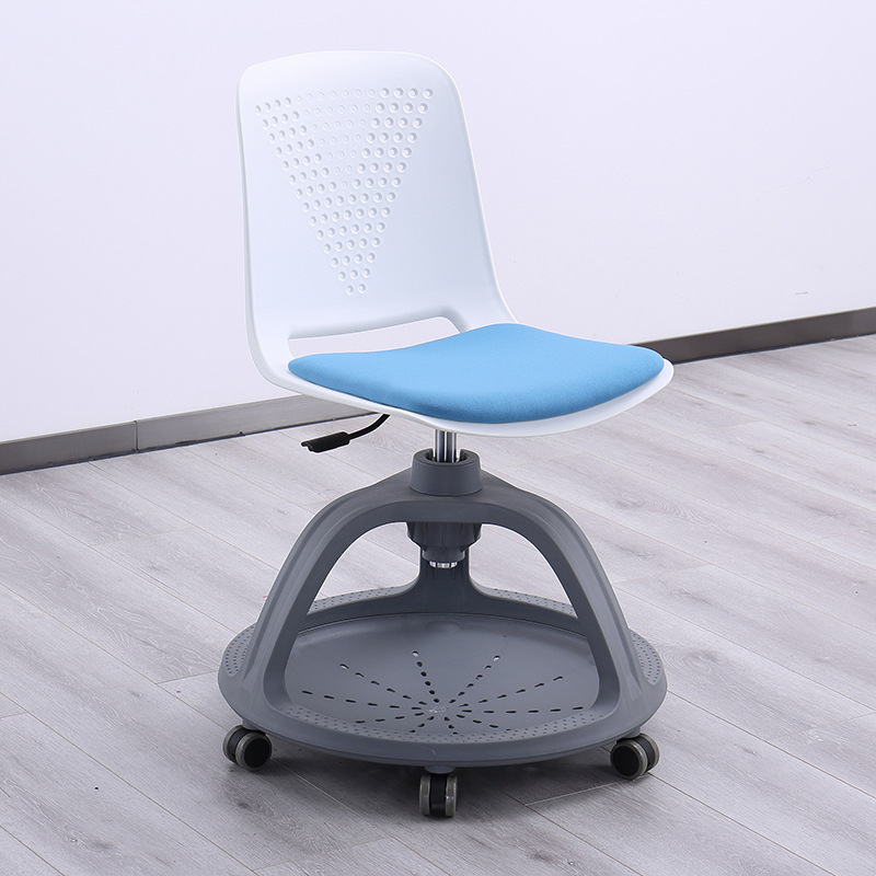 Fábrica al por mayor silla giratoria de entrenamiento de 360 grados aula inteligente Mesa de color moderna y silla integrada con mesa Silla de entrenamiento de tablero image 8