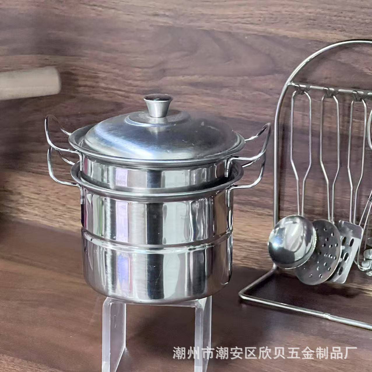 304真煮小厨房儿童蒸煮玩具迷你厨房煮饭食玩套装女孩过家家真实