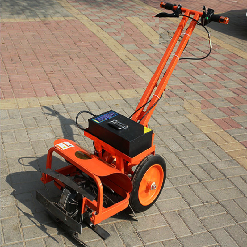 山东勤耕直销果园电瓶除草机手扶式锄草机型号果园松土除草机厂家