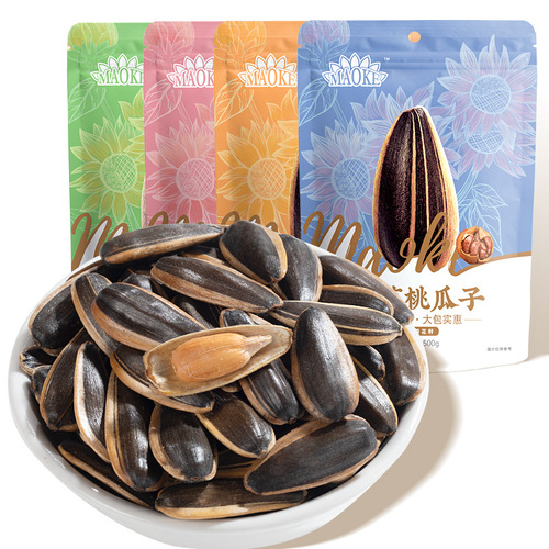 Qiaqia Mao Ke Pumpkin Seeds 1 Jin (500g) Large Granule Original Flavor Caramel Walnut Pumpkin Seeds Five-Spice Sunflower Seeds Fried Snacks