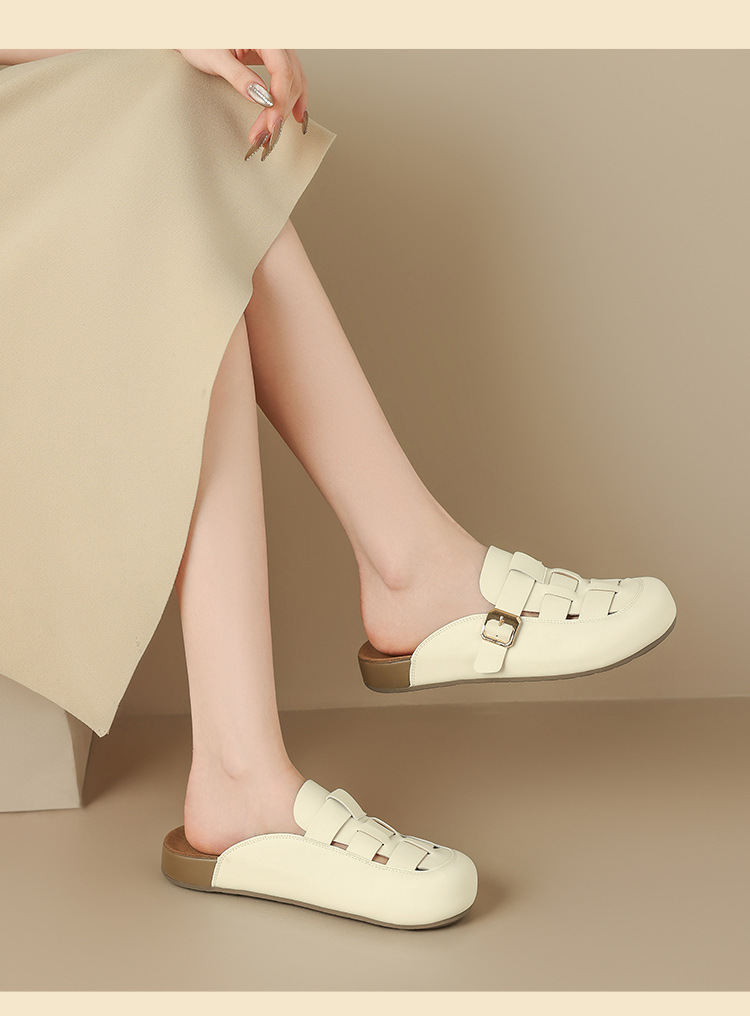 Dép sandal nữ quai chữ V đế dày phong cách cổ điển — AB198 Hạnh chi tiết 12