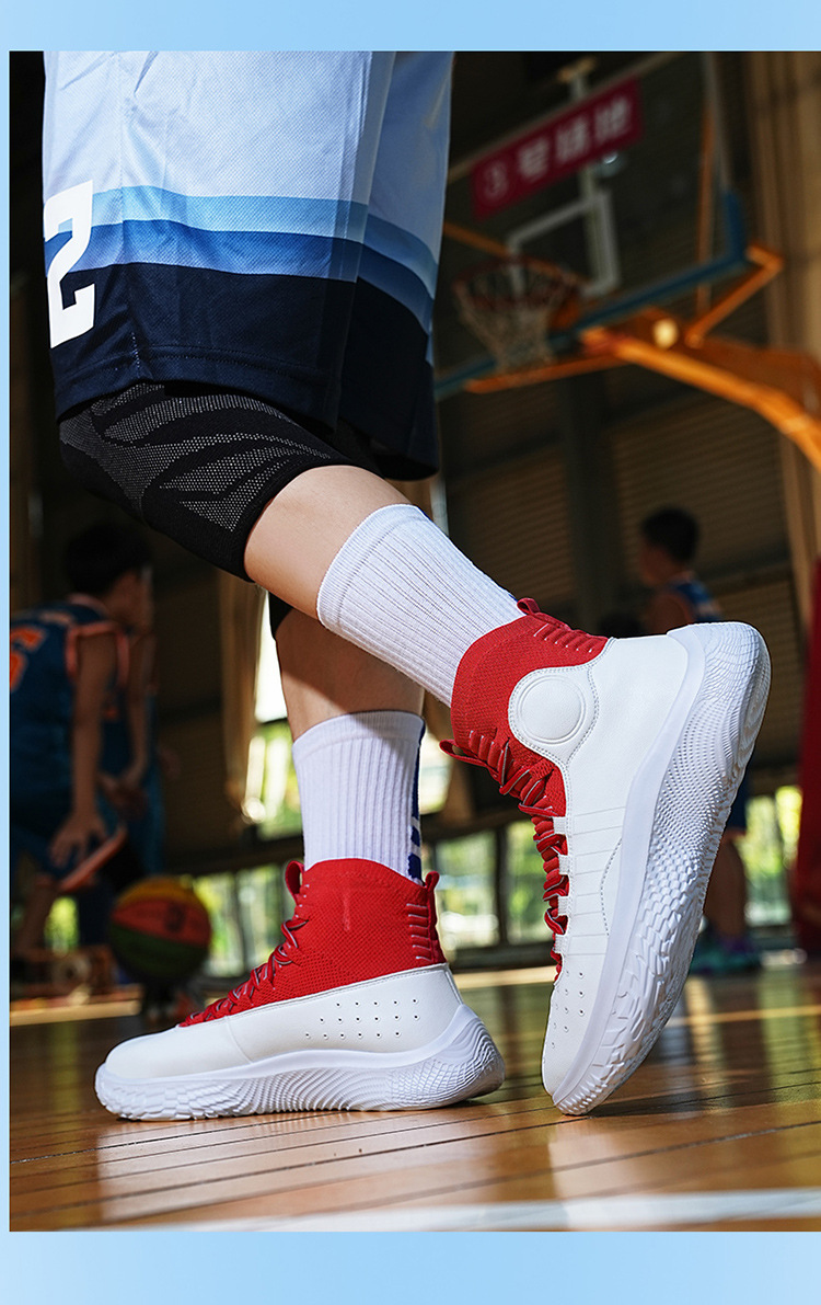 Zapatillas de baloncesto de diseño de moda para hombre, primavera y otoño, corte alto, suela suave, amortiguación, deportivas, botas prácticas para estudiantes, zapatillas para correr de moda._voghion.com