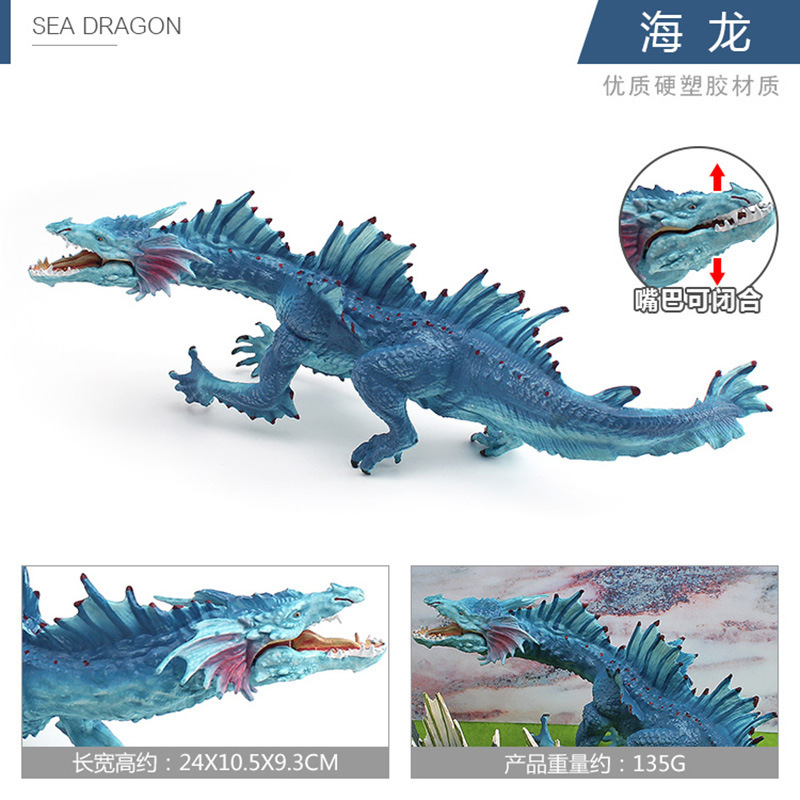 Exportación transfronteriza simulación de mitología occidental dragón modelo dragón de hielo dragón de acero fuego águila lobo dragón adornos estáticos de escritorio