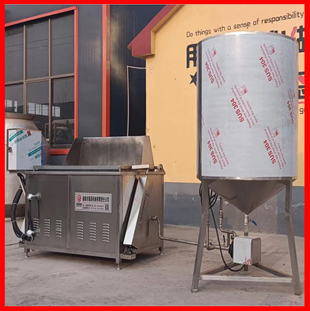 电加热自动翻框油炸机 花生米油炸锅 蚕豆油炸机 江米条油炸设备