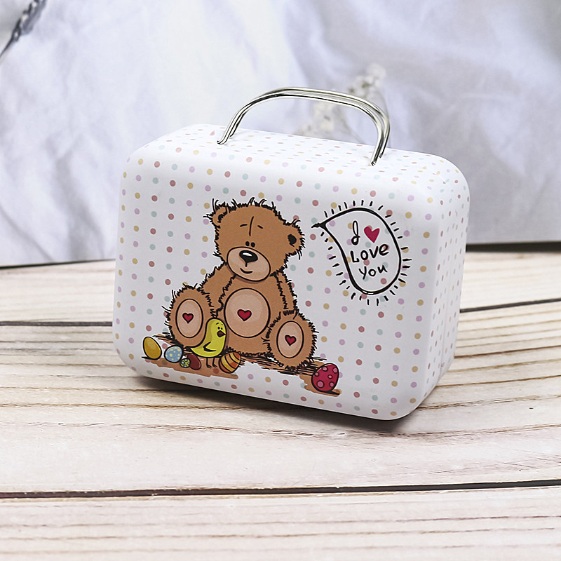 Retro maleta mini maleta caja de hierro caja de dulces monedero caja de monedas de regalo creativo caja de metal caja de embalaje