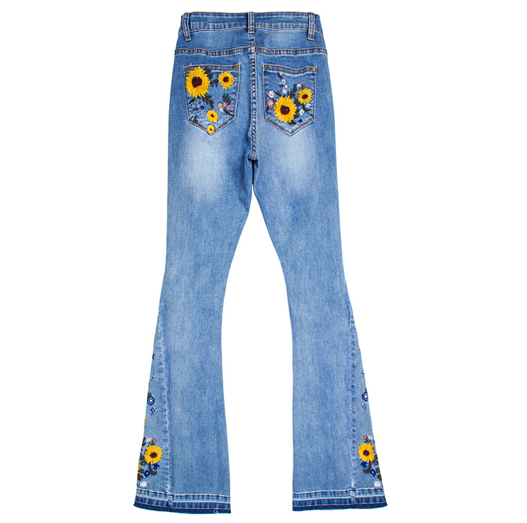 Vêtements pour femmes broderie 3D tridimensionnelle jeans pour femmes pantalons une pièce livraison directe_voghion.com