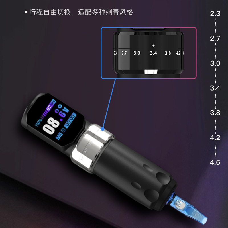 調整可能なストロークタトゥーバッテリーペンワイヤレスタトゥーマシンFM切断とミストタトゥーオールインワンマシンクロスボーダーLOGO|undefined