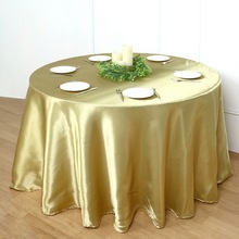 供应现代简约高端色丁圆桌布酒店婚庆餐桌宴会派对装饰圆形台布