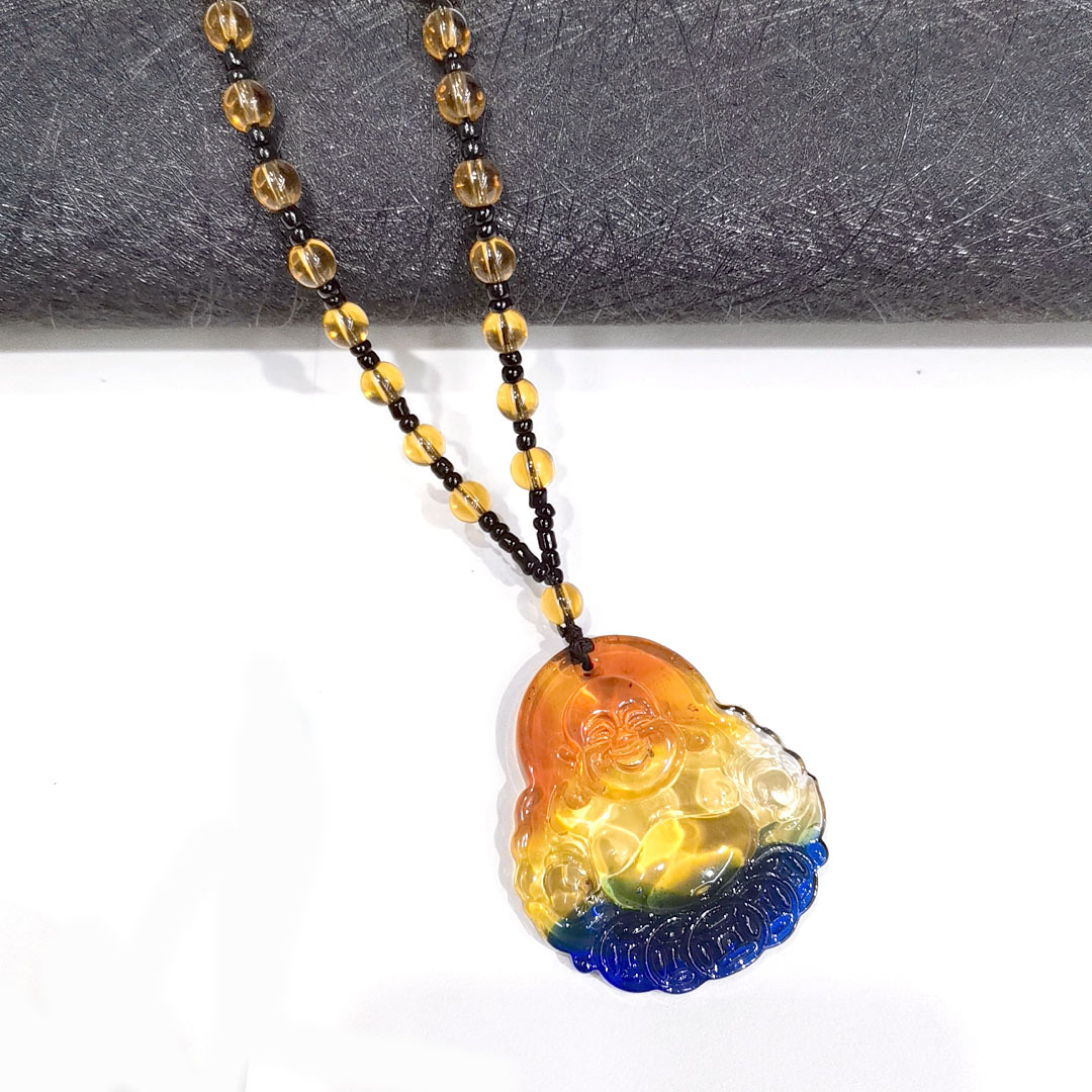 Ethnic Style Leaf Flower Glass glass Unisex Pendant Necklace 1 Piece