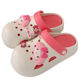 New Girls Cute Merlot Cave Shoes Girl Heart 2024 Summer EVA Soft-soled Beach Shoes Sandals Ins