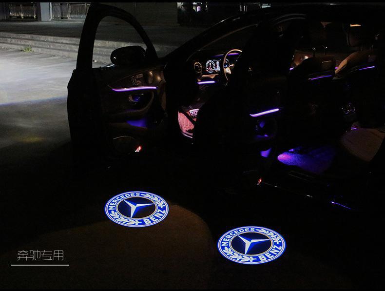 Suitable for Mercedes-Benz welcome lamp e-class 200/260l/300l/c-class/a-class glcglb door modified projection lamp