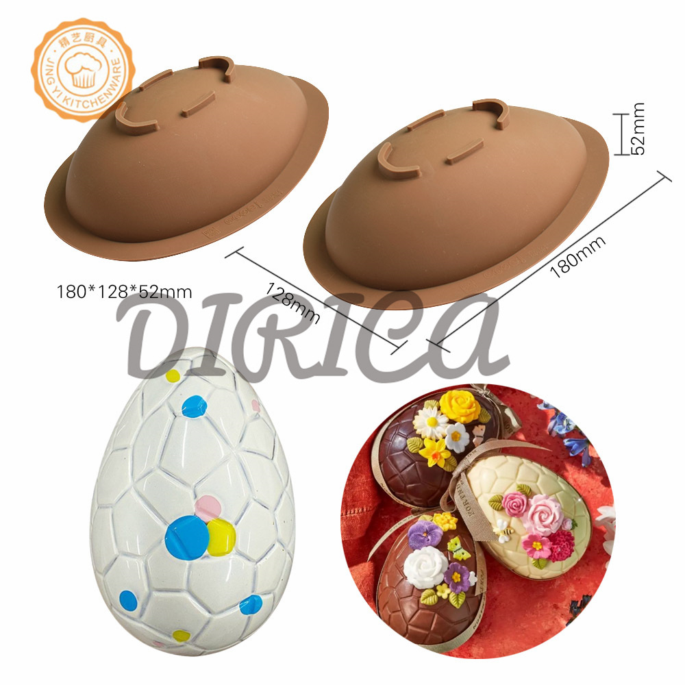 Exquisito huevo de Pascua molde de silicona tridimensional huevo único molde de chocolate golpe música para hornear molde de pastel