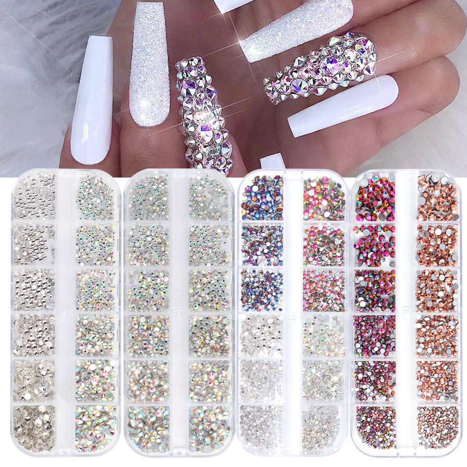 New cross-border manicure jewelry 12 gri...