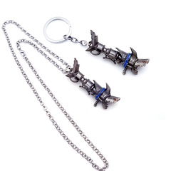 新款 合金武器模型項鍊暴走蘿莉金克絲大炮掛件鑰匙扣 一件代發