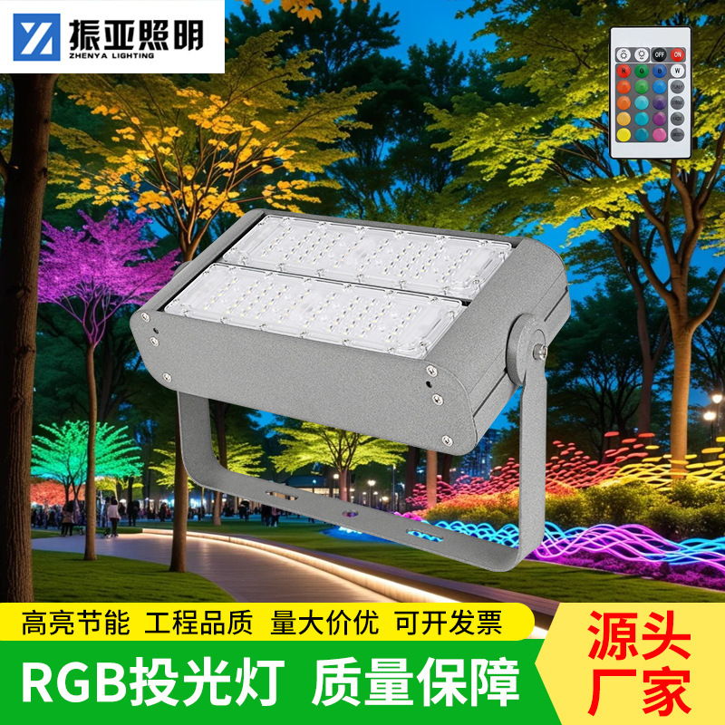 Led Colorful Rgb Floodlight Outdoor Waterproof Garden Greening Light Tree Landscape Spotlight Courtyard Tree Light