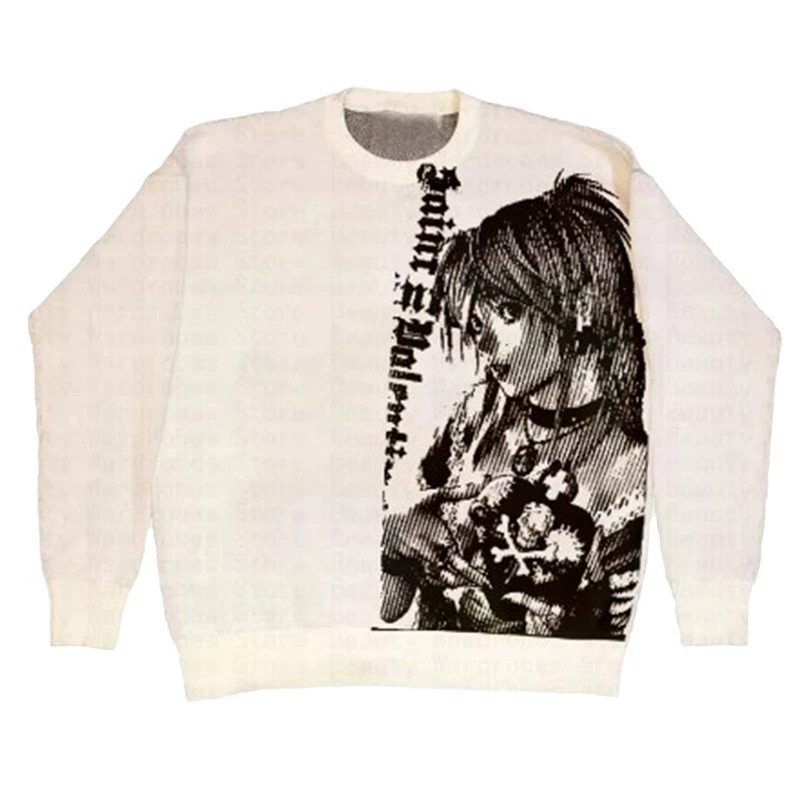 Knitted cartoon sweater, Gothic