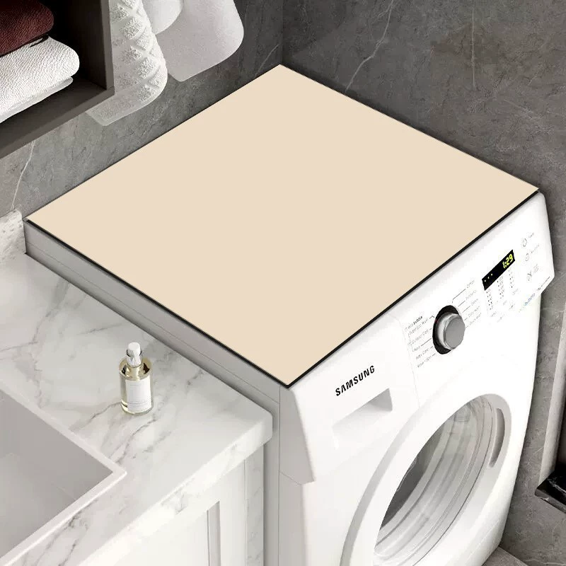 Washing Machine Mat, Modern Minimal Quick-Dry Dustproof Cover, Water-Absorbent, Multiple Sizes