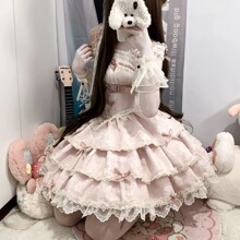 银月原创【芭蕾礼遇】芭蕾风Doll感便宜卡哇伊洛丽塔服lolita短款