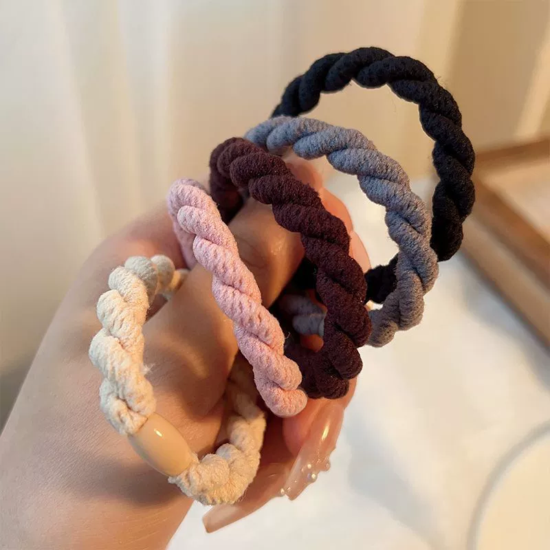 Осенне-зимняя веревка для волос спиральная веревка Толстая высокоэластичная резинка завязка головы конский хвост универсальная простая веревка для волос повязка для волос аксессуары для веревки для волос