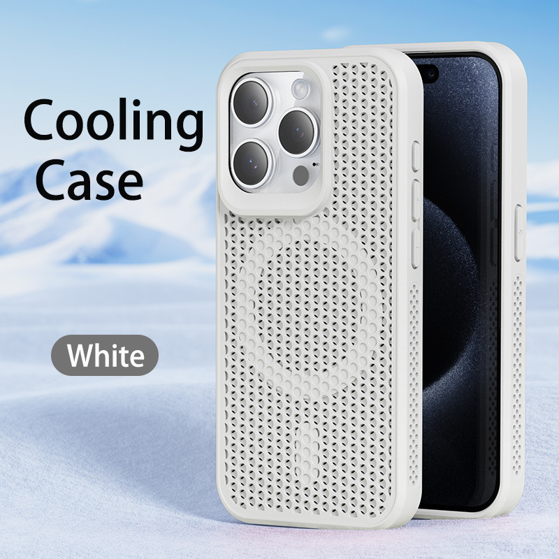 Funda para teléfono móvil Apple 17ProMax, funda magnética transpirable con disipación de calor para iPhone 15PRO, funda con disipación de calor para celular 11