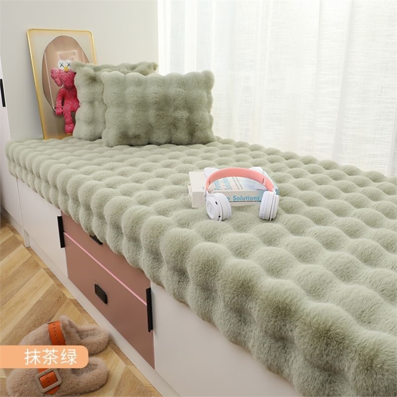 Chinese Style Red: Qítā Jiā Car Carpet - matcha-green-bubble-fleece-1550g-fleece-width-60cm-x-length-160cm-anti-slip