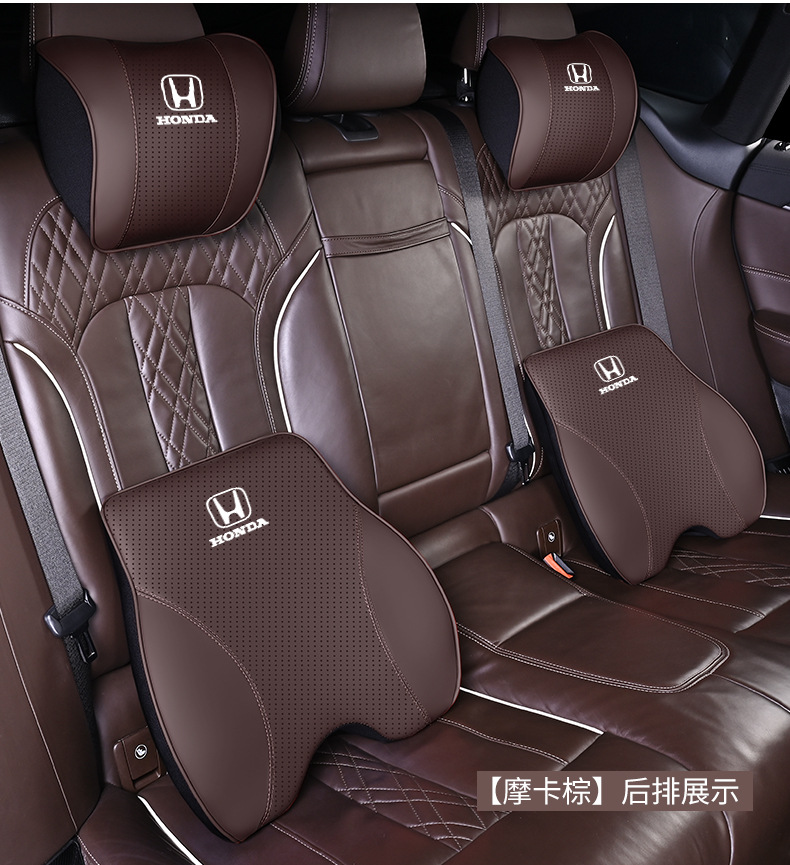 Suitable for Honda Headrest Neck Pillow Accord Binzhi Civic CRV Crown Road URV Car Waist Cushion Pillow Interior Supplies